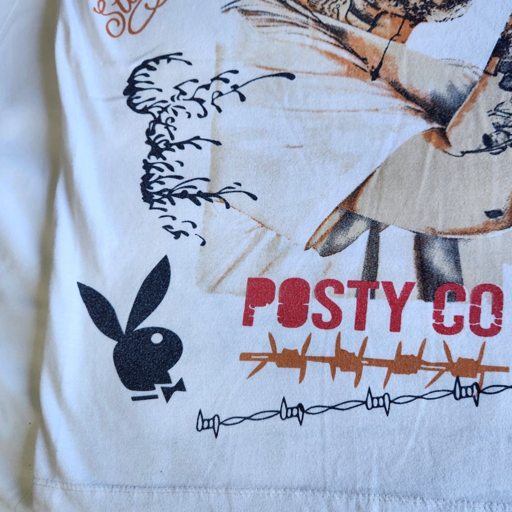 Gallery Dept. VINTAGE GALLERY DEPT x Posty Co Post Malone Hip Hop Graphic Print T-Shirt Adult Medium White Concert Mens Size US M / EU 48-50 / 2 - 4 Thumbnail