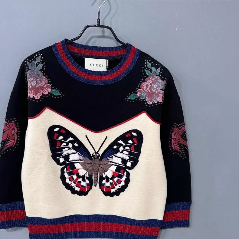 Gucci Gucci Butterfly floral sweatshirt 2506-Nextarrow Size XXS / US 00 / IT 34 - 2 Thumbnail