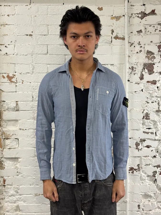 Stone Island Stone Island Ocean Blue Shirt Size US S / EU 44-46 / 1 - 2 Thumbnail