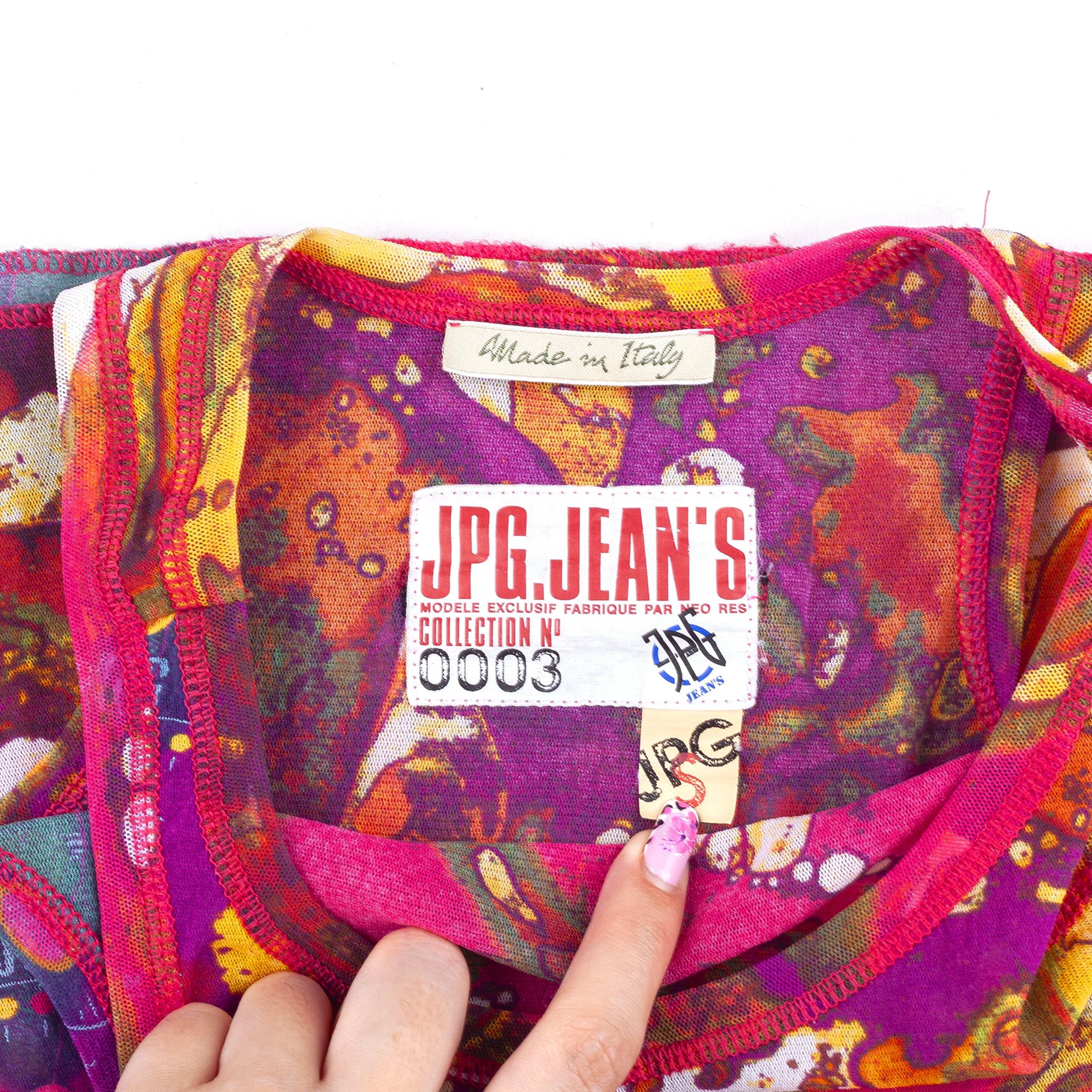 Jean Paul Gaultier Jean Paul Gaultier 2000 Bacteria Vintage Mesh Tank Top (S) Size S / US 4 / IT 40 - 3 Thumbnail