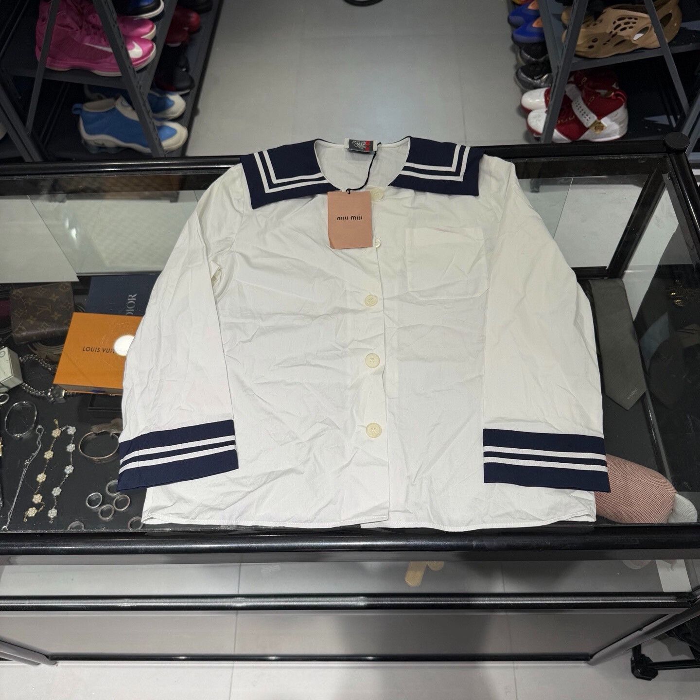 Miu Miu Miu Miu Runway Nautical Shirt Size XS / US 0-2 / IT 36-38 - 1 Thumbnail