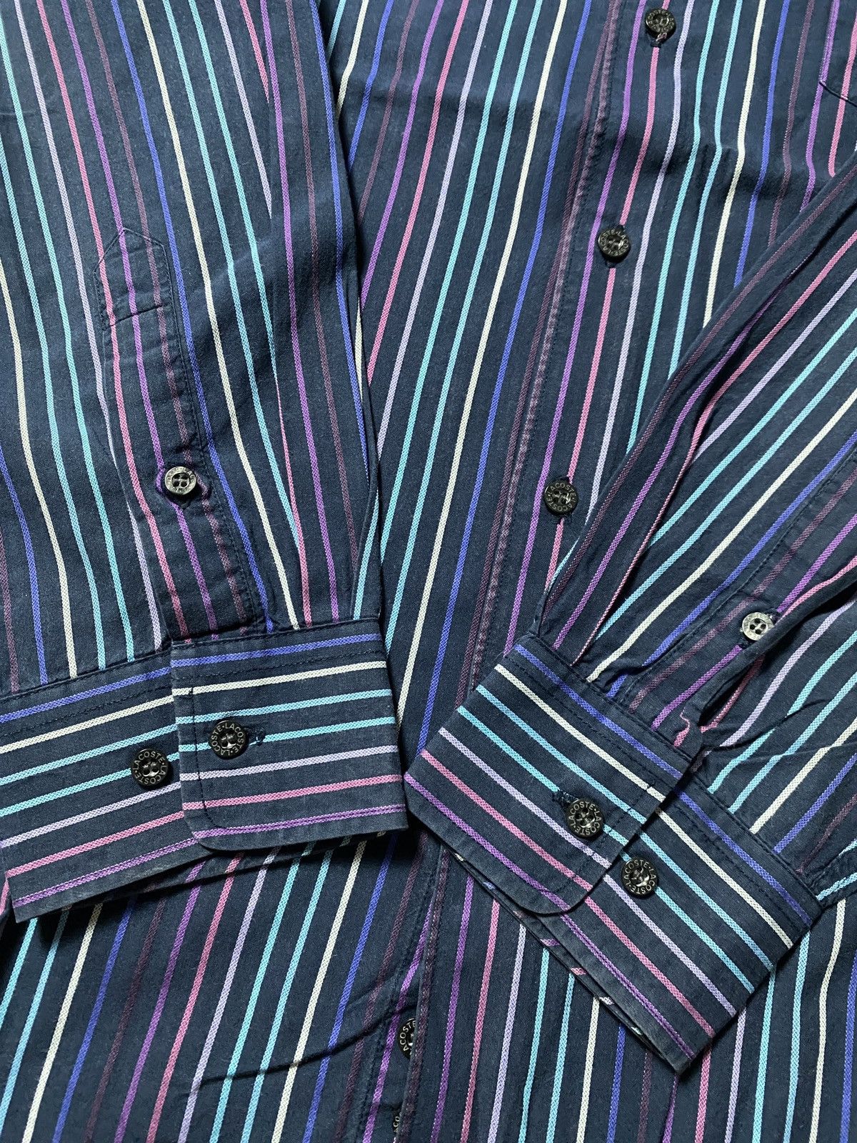 Lacoste Vintage Lacoste Shirt multicoloured striped Size US L / EU 52-54 / 3 - 4 Thumbnail