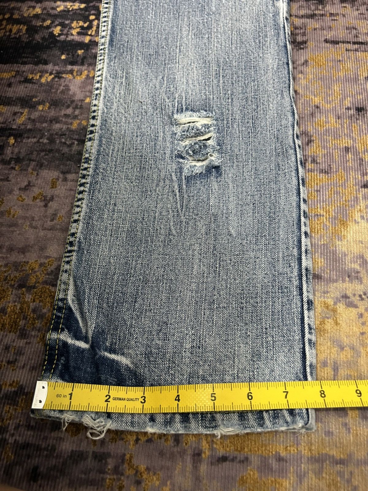 Japanese Brand Vintage Pigajeck Distressed Wash Buckle Back Jeans Size US 31 - 21 Thumbnail