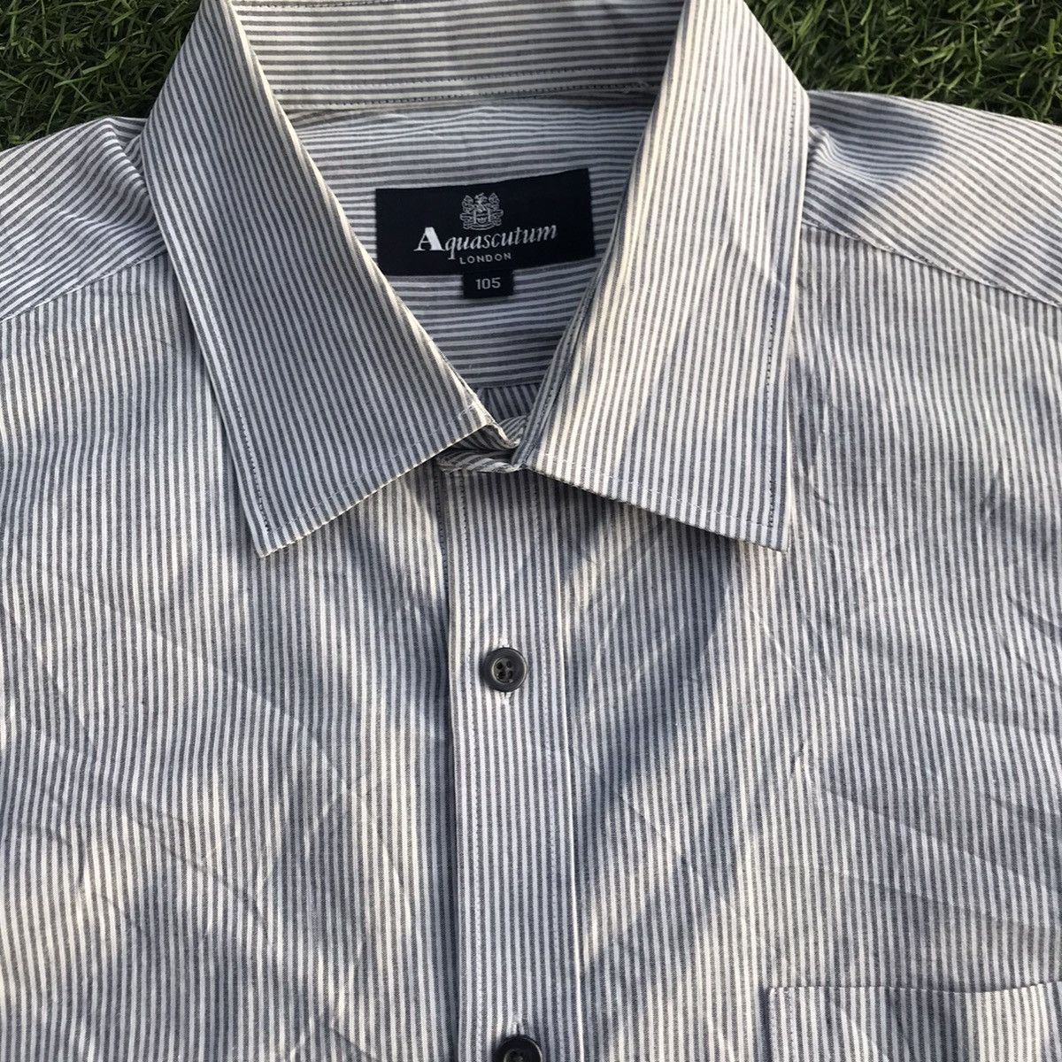 Aquascutum × Designer Aquascutum of london Stripe Shirt White Size US XL / EU 56 / 4 - 5 Thumbnail