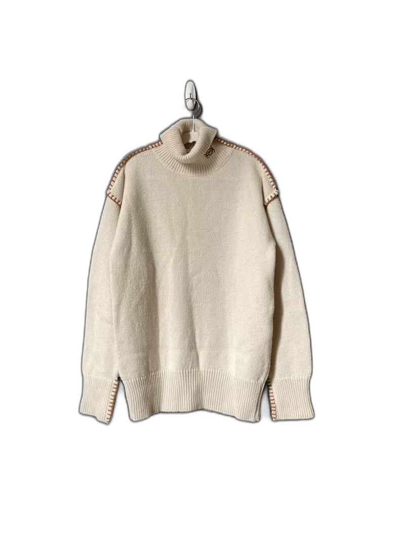 Loewe Loewe High Neck Embroidered Logo Sweater Size L / US 10 / IT 46 - 1 Thumbnail
