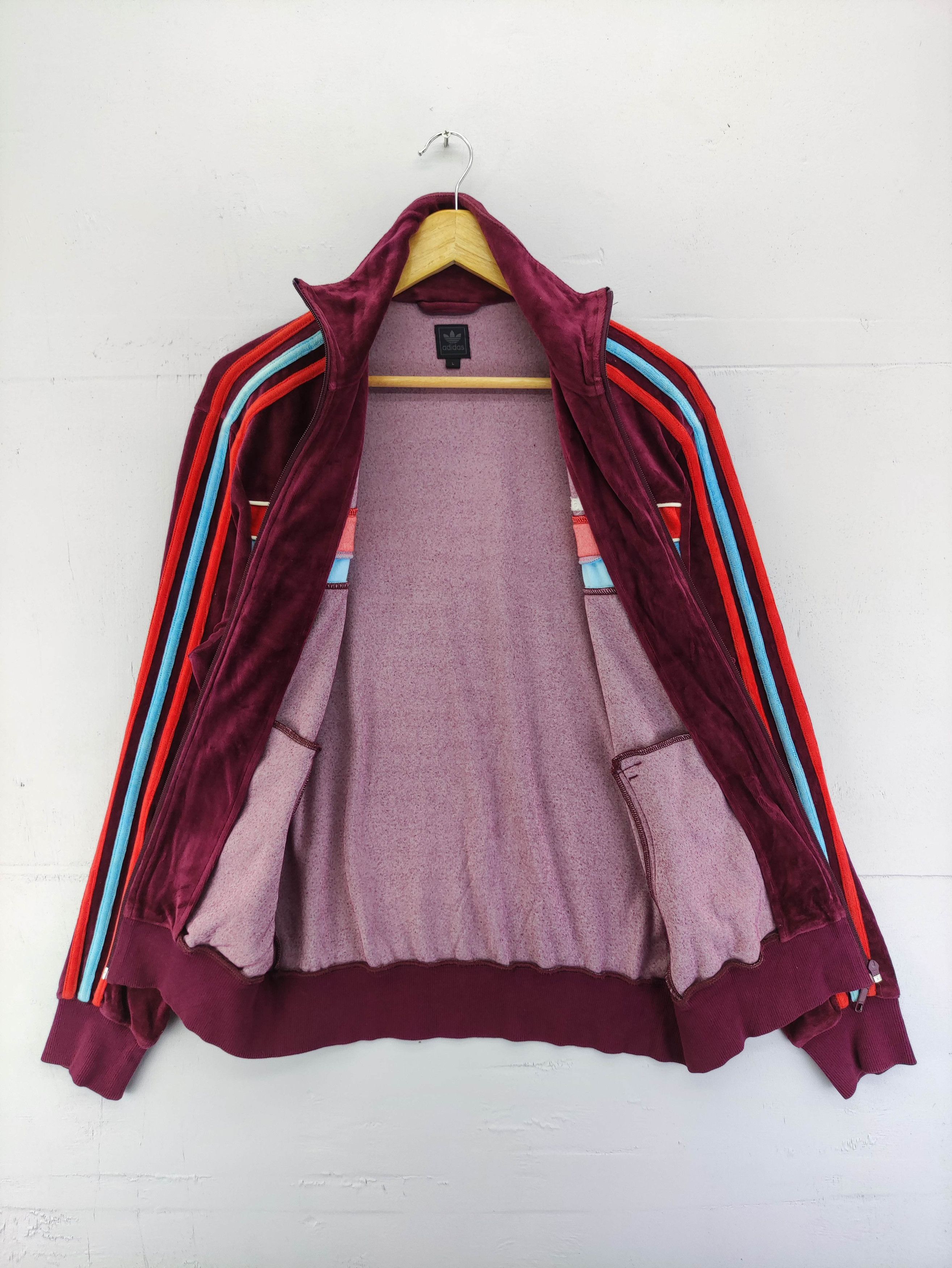Adidas Adidas Velvet Sweater Zipper 3 Striped On Sleeve Size US M / EU 48-50 / 2 - 3 Thumbnail