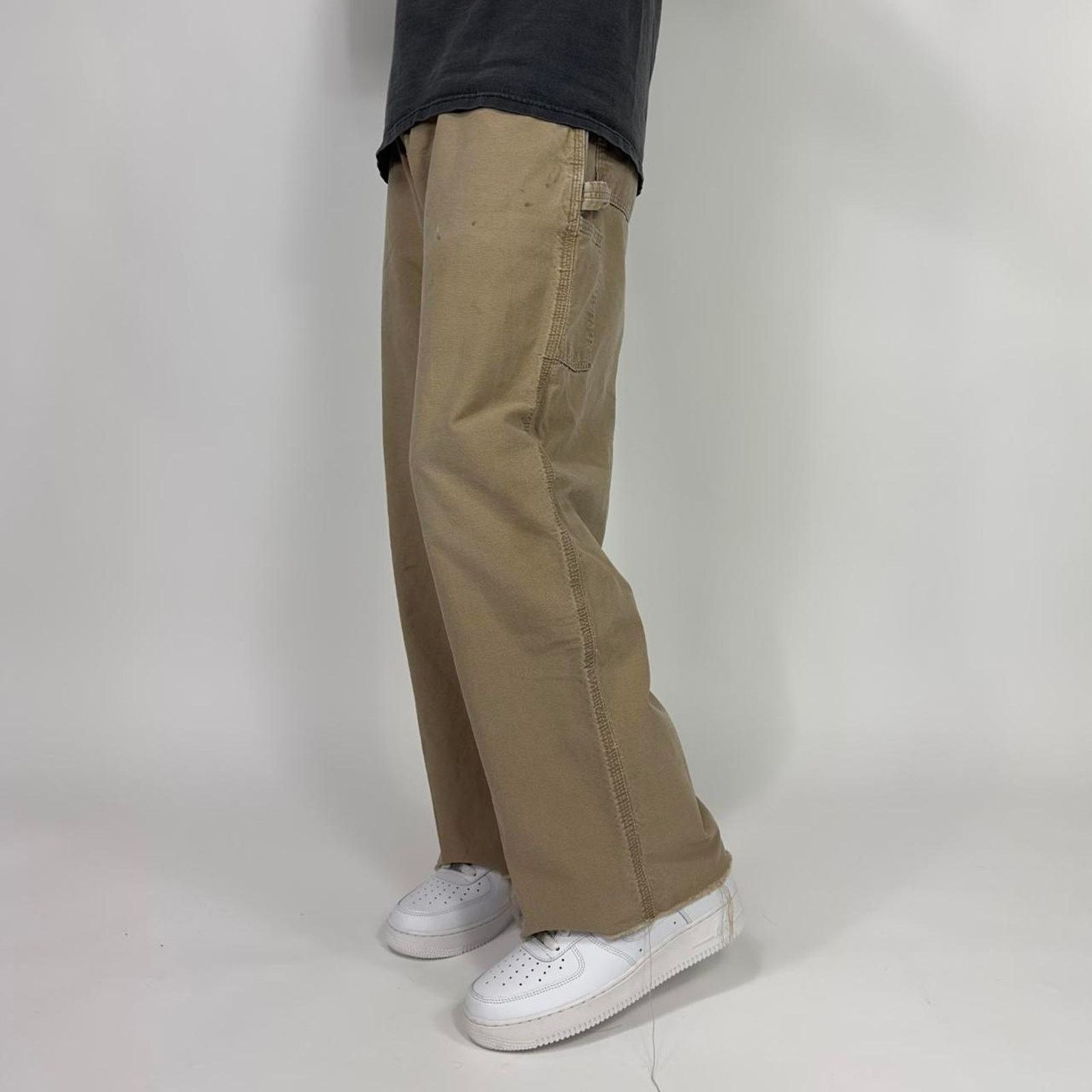 Carhartt × Carhartt Wip Baggy Carhartt Light Tan Carpenter Denim Streetwear Pants Size US 38 / EU 54 - 2 Thumbnail