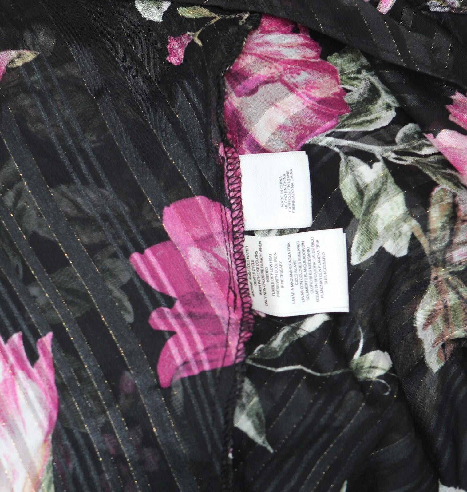 Other Rachel By Rachel Roy Mae Dress Belted Black Combo Cascade 12 Size XL / US 12-14 / IT 48-50 - 5 Thumbnail