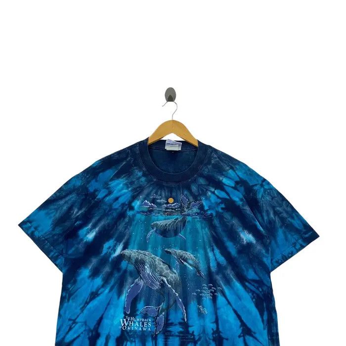 Vintage Vintage 90’ HABITAT HUMBACK WHALES OKINAWA AOP Tee Shirt Size M / US 6-8 / IT 42-44 - 2 Thumbnail