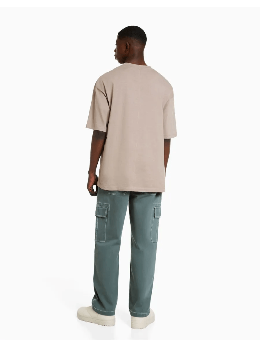 Bershka Men's Bershka Denim Wide Cargo Pants Sz30 Size US 30 / EU 46 - 8 Thumbnail