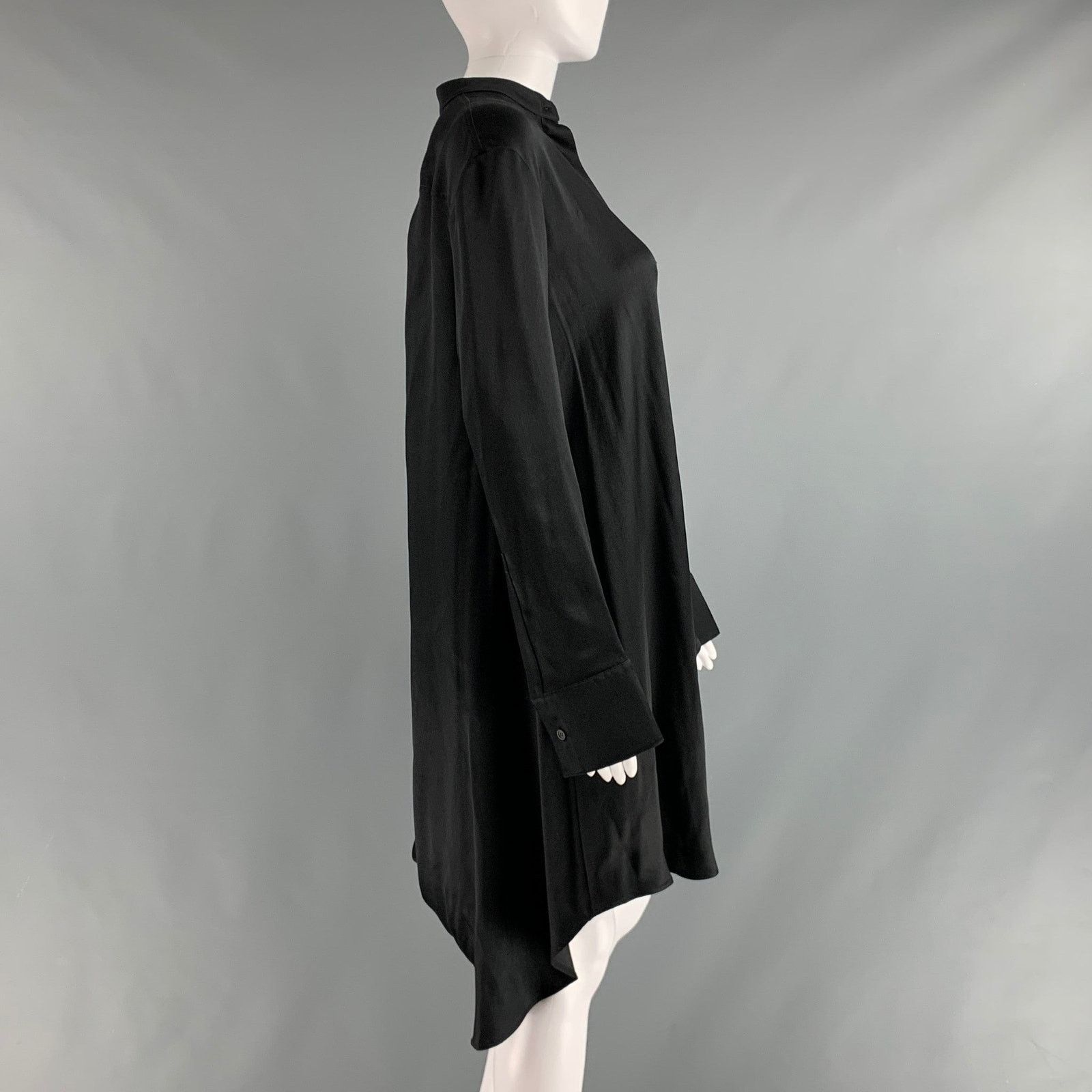 Loewe LOEWE Size 0 Black Gold Silk Chain Shirt Dress Size XS / US 0-2 / IT 36-38 - 3 Thumbnail