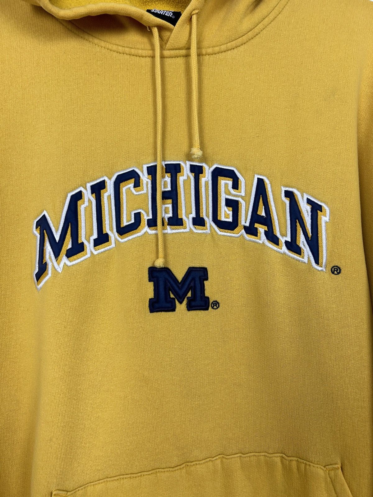 Starter Vintage Starter Michigan College University Center Hoodie Size US XL / EU 56 / 4 - 2 Thumbnail