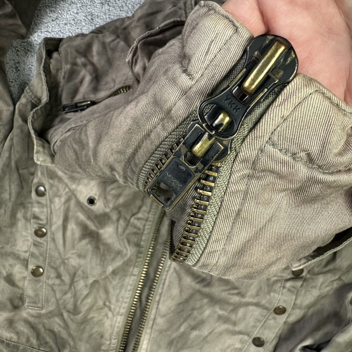 Allsaints AllSaints Parka Jacket Gray Faded Avant Garde Size US M / EU 48-50 / 2 - 18 Thumbnail
