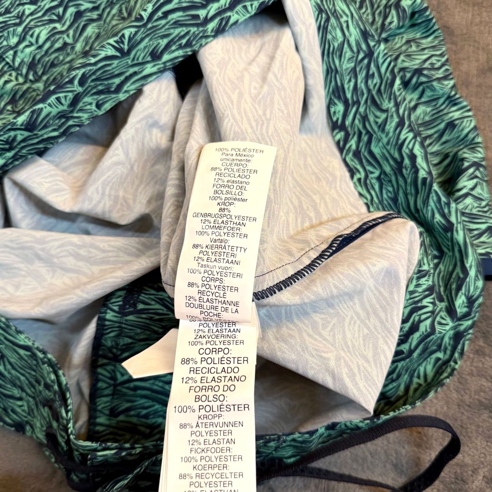 Costa Del Mar Costa Del Mar Board Shorts Mens 40" Teal Wave Print Quick Dry Stretch Surfing Beach Tropical Mens Shorts Size US 40 / EU 56 - 5 Thumbnail