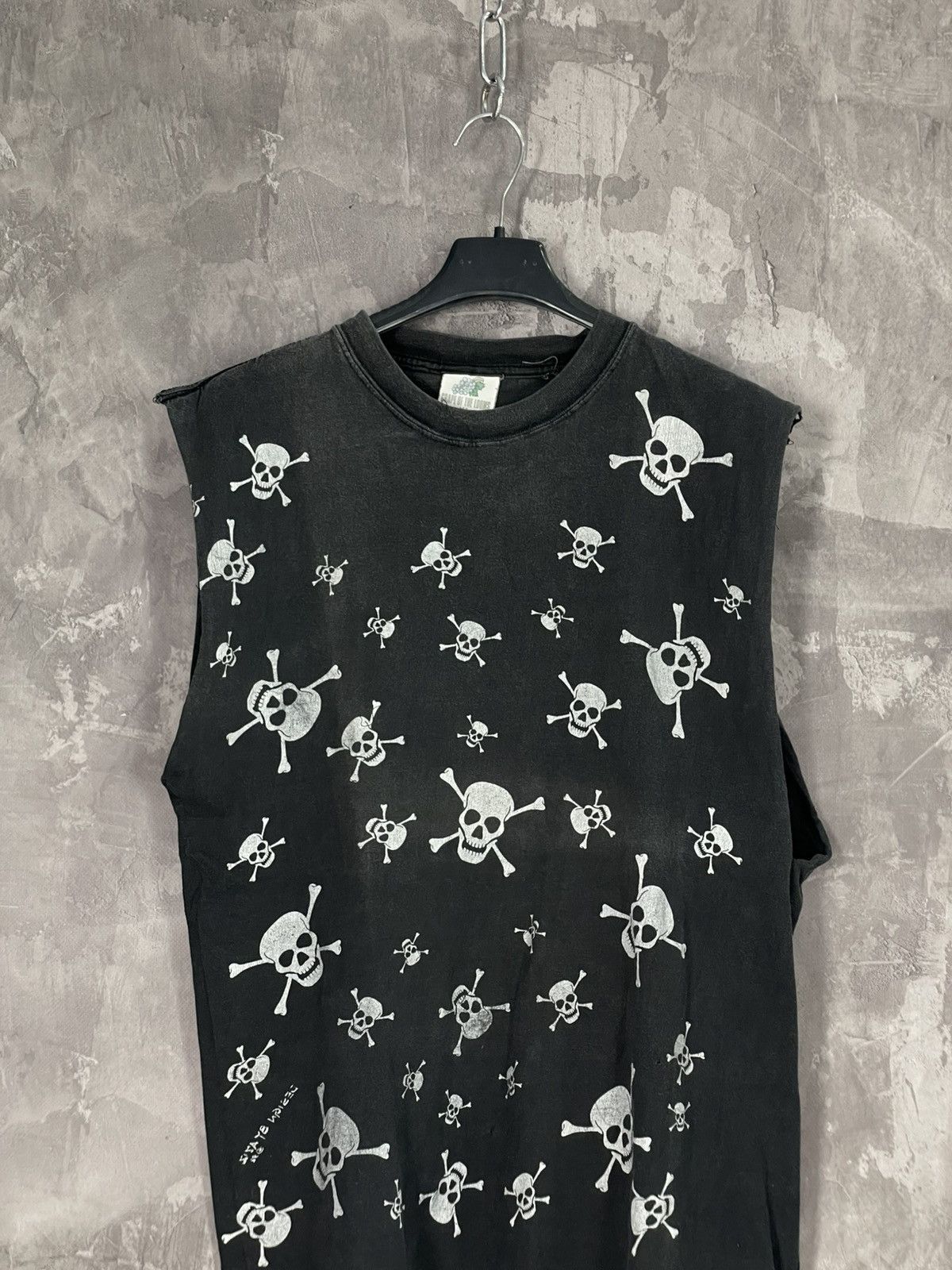 Hysteric Glamour × If Six Was Nine × Japanese Brand 2000's Skull Multilogo Y2K Distressed Archival Tanktop Size US XL / EU 56 / 4 - 2 Thumbnail