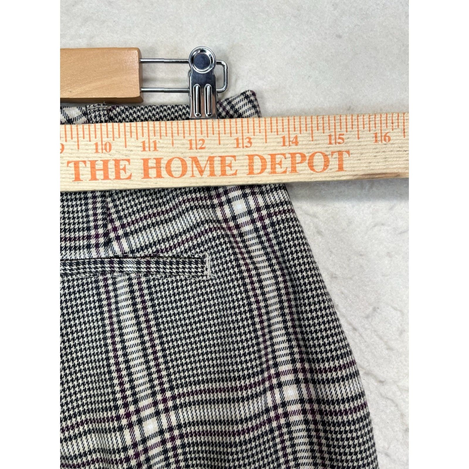 Abercrombie & Fitch Abercrombie & Fitch Pants Women's XS Plaid Brown High Rise Flare Inseam 25 in Casual Dress Pants Size 26" / US 2 / IT 38 - 3 Thumbnail