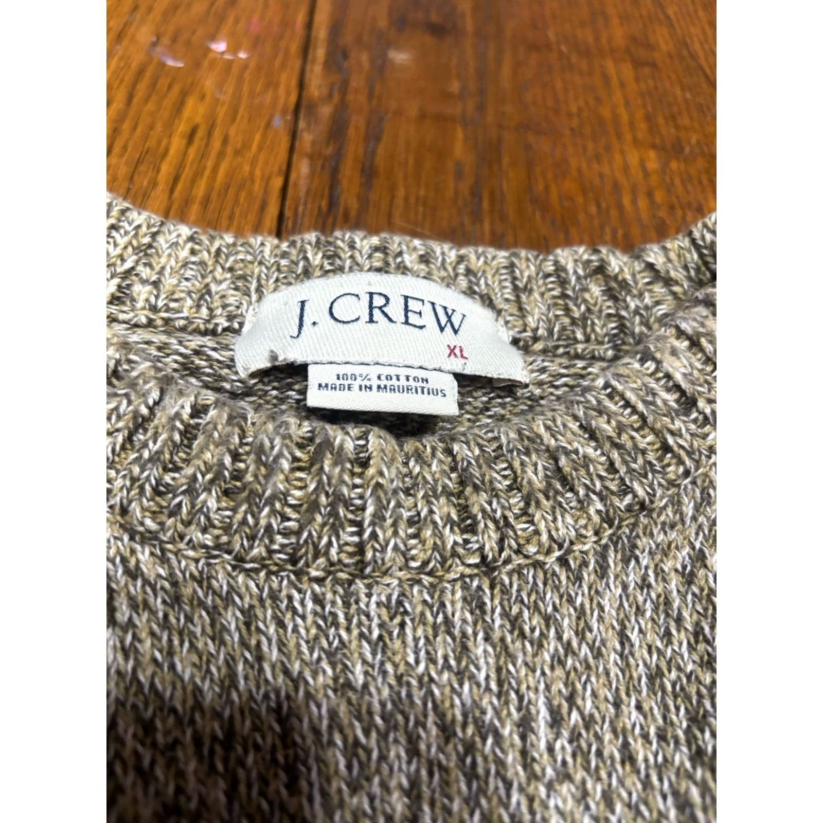 J.Crew J.Crew Womens 100% Cotton Raglan Crewneck Sweater Size XL Brown Knit Pullover Vintage? No Size XL / US 12-14 / IT 48-50 - 2 Thumbnail
