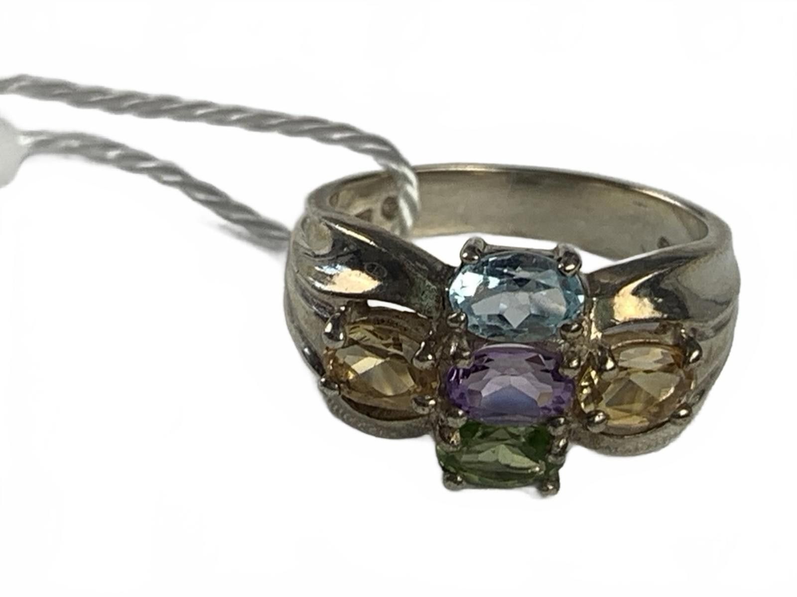Other Pranda 925 Silver Topaz, Peridot, Citrine & Amethyst Ring Size ONE SIZE - 2 Thumbnail