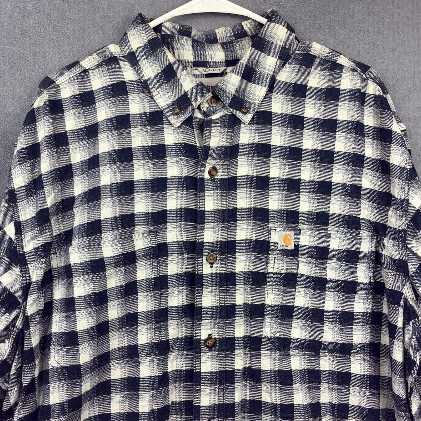 Carhartt Carhartt Relaxed Fit Plaid Shirt Size XL Heavyweight Brush Size US XL / EU 56 / 4 - 4 Thumbnail