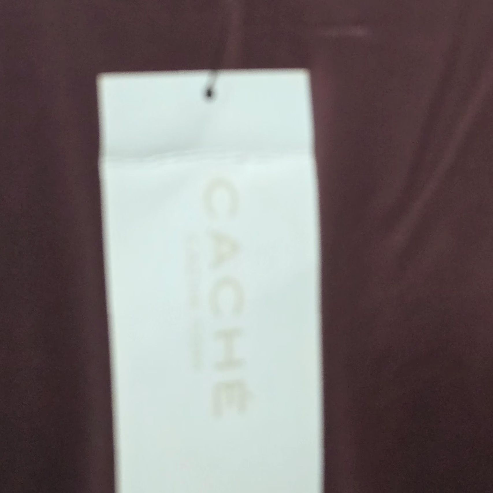 Vintage Cache Top Womens XS Brown Ruched Long Sleeve V Neck Stretch Blouse Dressy New Size XS / US 0-2 / IT 36-38 - 5 Thumbnail