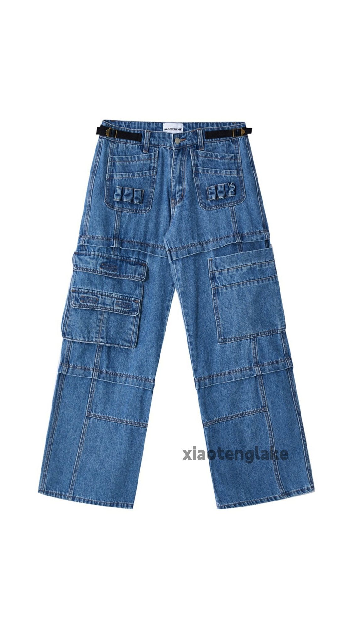 Jean × Vintage washed faded loose baggy military outdoor cargo jeans Size US 32 / EU 48 - 4 Thumbnail