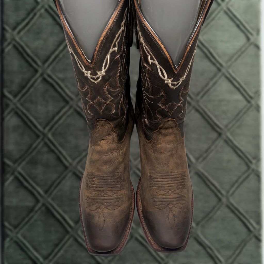 Tony Lama Tony Lama Womens Western Boots Vaquero Size 7.5B Cowgirl Style VF 6007 Boots Western Embroidered Leather Medium Shaft Brown Ladies Size US 8 / IT 38 - 1 Thumbnail