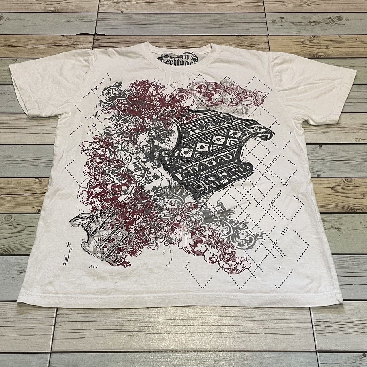 Affliction × Ed Hardy × Tapout Rare Wings Cross Tee Y2K Affliction Style Size US S / EU 44-46 / 1 - 1 Thumbnail