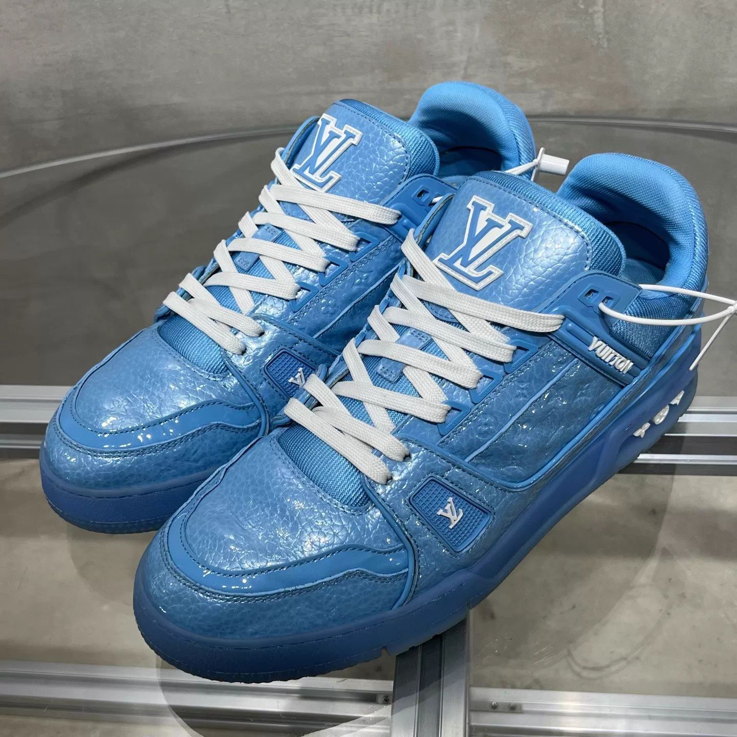 Louis Vuitton LV Trainer All Over Print Blue UK8.5 (42.5) YH23203 Size US 9.5 / EU 42-43 - 2 Thumbnail