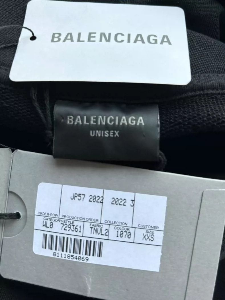 Balenciaga Balenciaga Letter Printed Hooded Long Sleeve Sweatshirt Lo Size US XXS / EU 40 - 4 Thumbnail