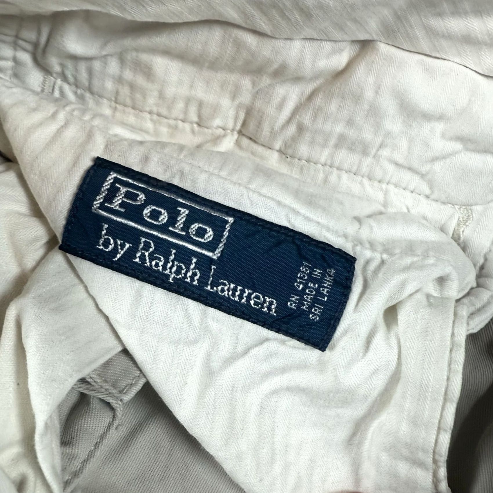 Polo Ralph Lauren VINTAGE Polo Ralph Lauren Pants Dress Mens 34x29 Ivory Linen Straight Chino 34 Mens Size US S / EU 44-46 / 1 - 5 Thumbnail