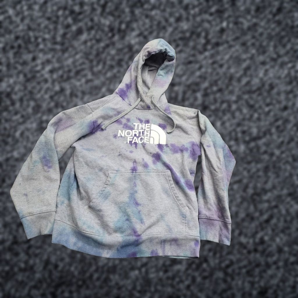 The North Face VINTAGE The North Face Pullover Hoodie Hoodie Mens M Tie Dye Logo Gray 90s Graphic Print Mens Size US M / EU 48-50 / 2 - 1 Thumbnail