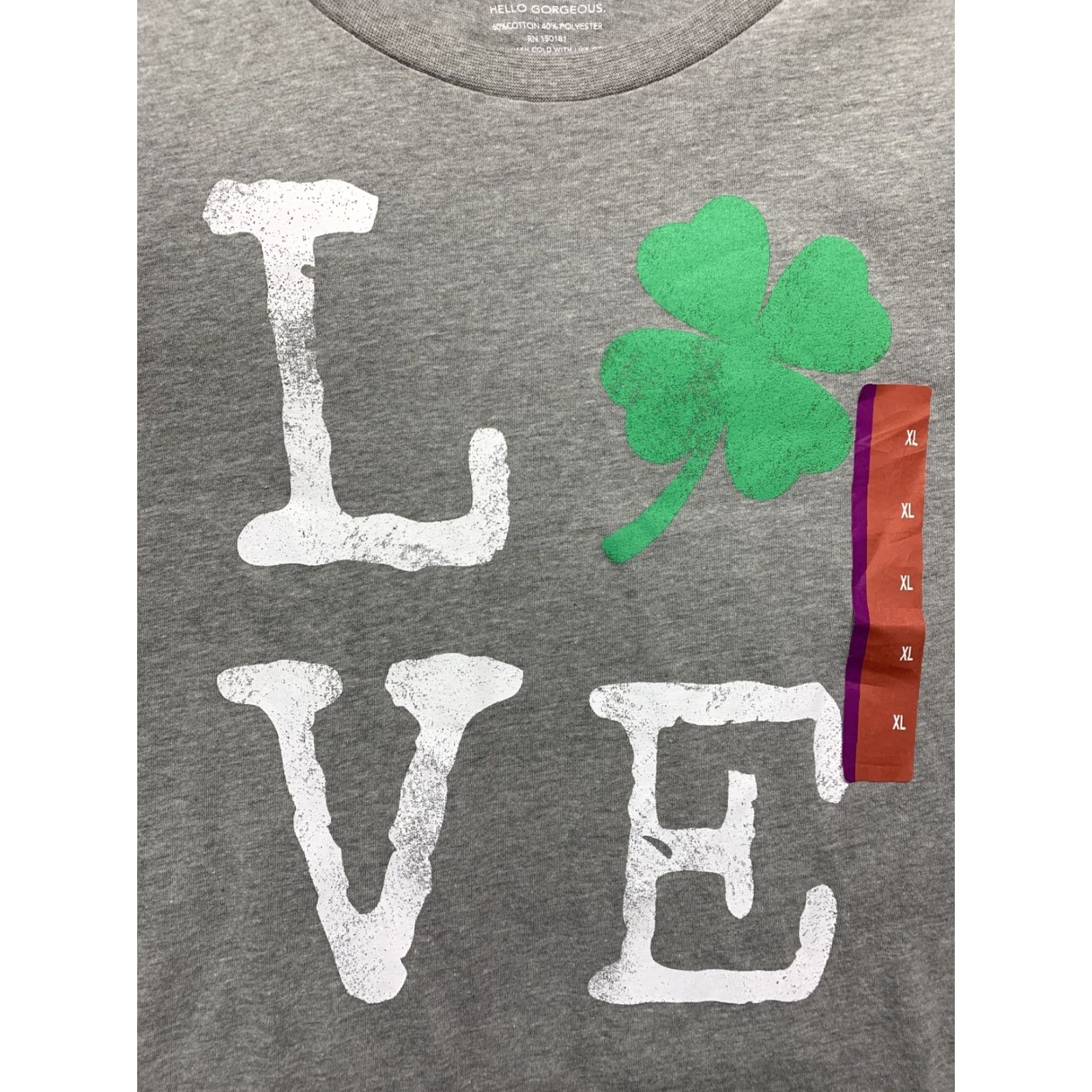 Vintage Grayson Threads T-Shirt Women’s XL Gray Irish Love Four Leaf Clover Shirt Womens XL Grayson Threads Size XL / US 12-14 / IT 48-50 - 4 Thumbnail