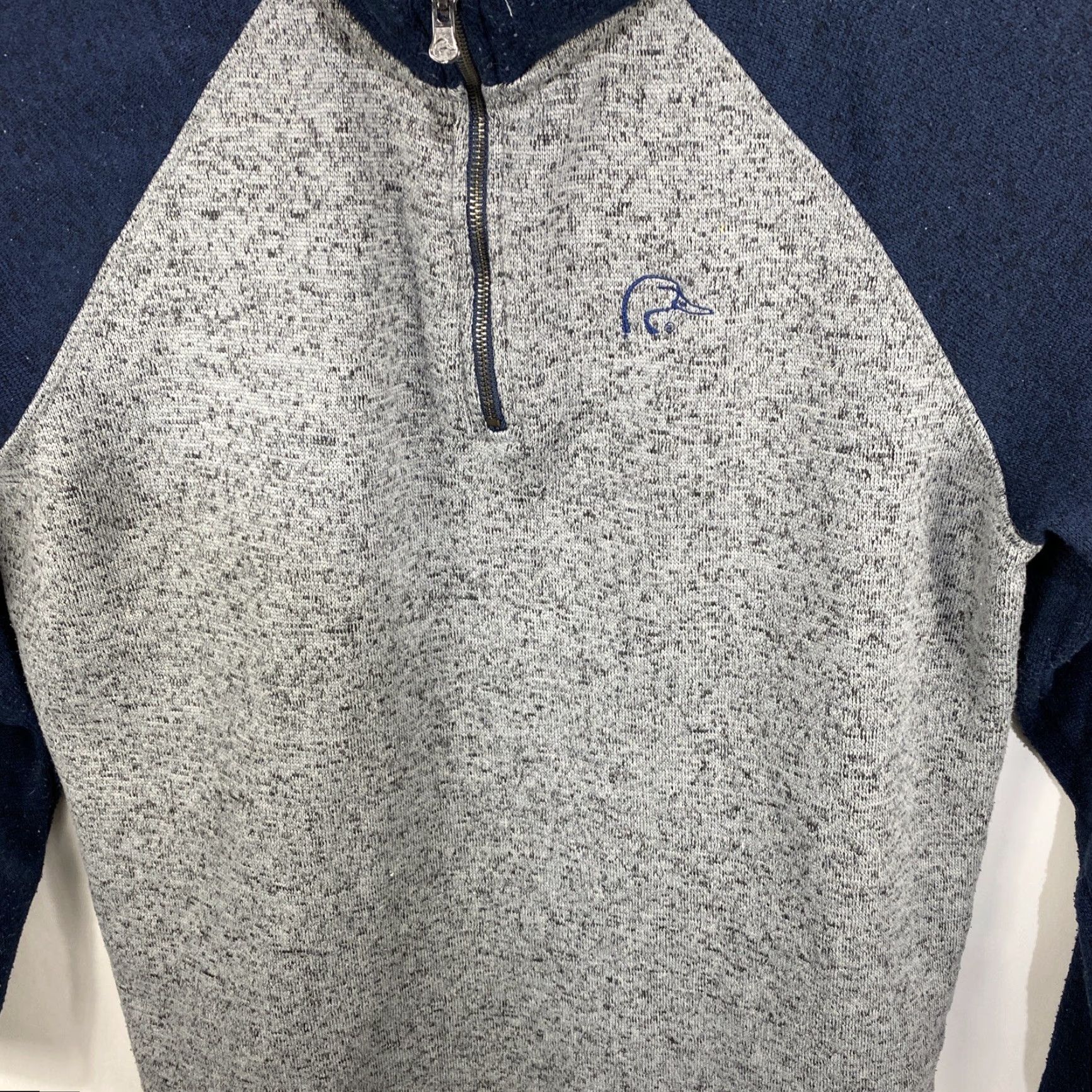 Vintage Ducks Unlimited Men's Sweatshirt 1/4 Zip Pullover Fleece Embroidered Logo Gray L Size US L / EU 52-54 / 3 - 4 Thumbnail