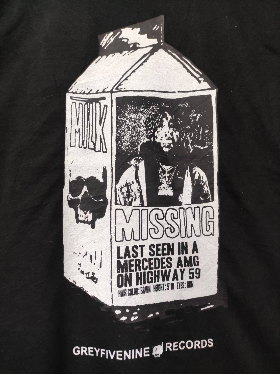 G59 Records Suicideboys G59 Missing Scrim 2% Milk Carton T-Shirt Size US M / EU 48-50 / 2 - 3 Thumbnail