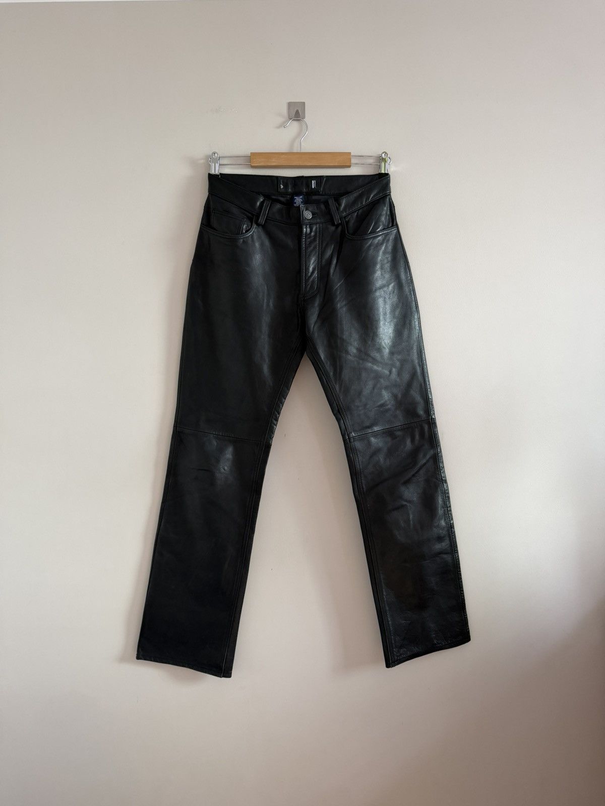 Gap GAP 00s Leather Pants Worn by Kanye West Size US 31 - 1 Thumbnail