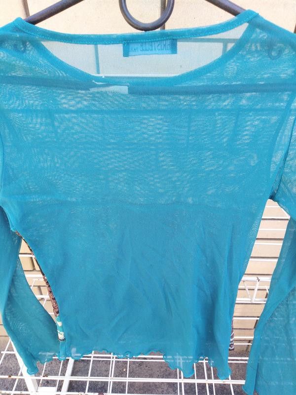 Other Blue sheer mesh longsleeve sz S brand Christelle Paris Size S / US 4 / IT 40 - 3 Thumbnail