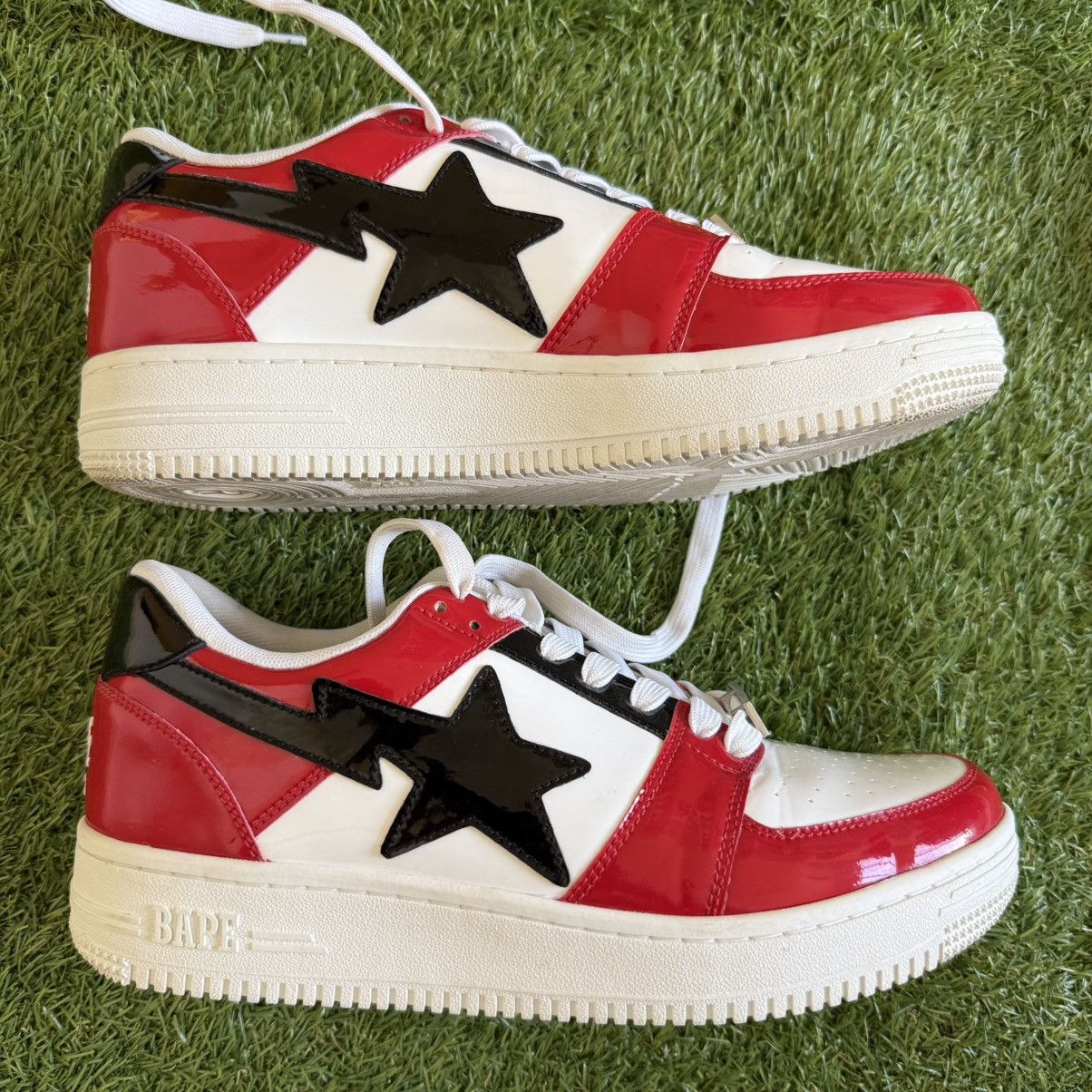 Bape Bape Sta Low Sneakers White Red Black Mens 9.5 Bapesta 2019 Size US 9.5 / EU 42-43 - 3 Thumbnail