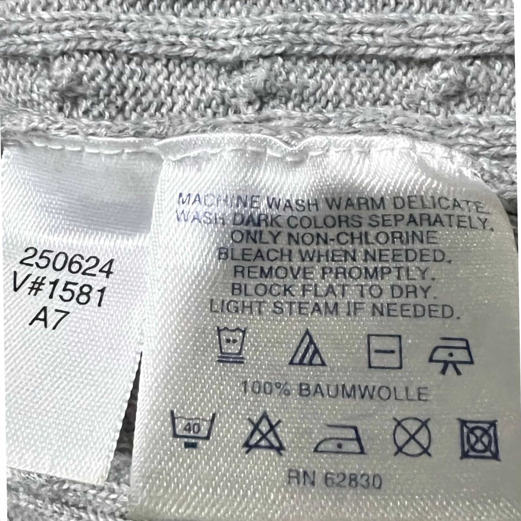 Lands' End Lands’ End Sweater Womens L 100% Cotton Cable Knit Gray Lightweight Crew Neck Pullover Mens? Womens Size L / US 10 / IT 46 - 8 Thumbnail