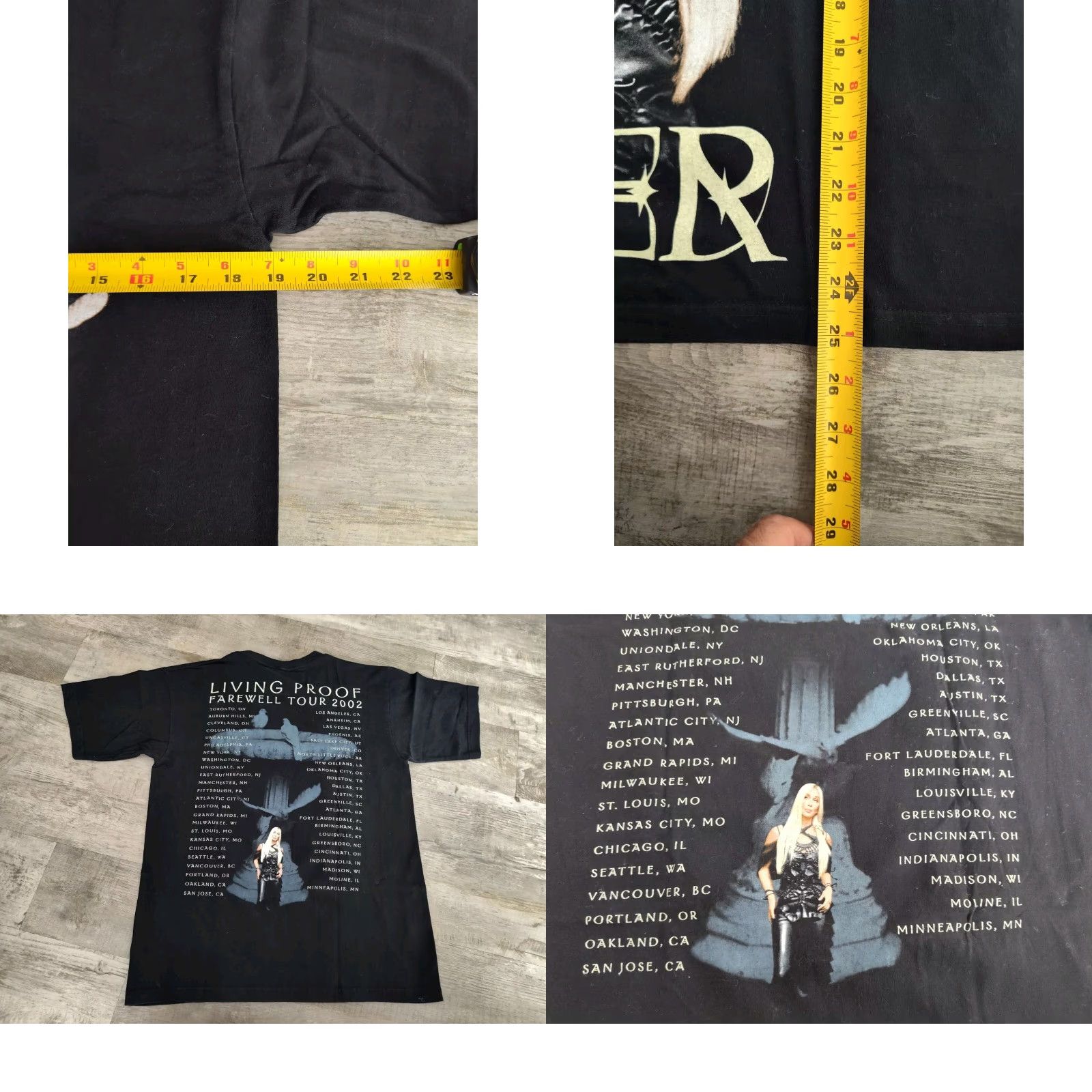 Vintage VINTAGE 2002 CHER LIVING PROOF Farewell TOUR Concert T-Shirt Double Sided Size US M / EU 48-50 / 2 - 8 Thumbnail