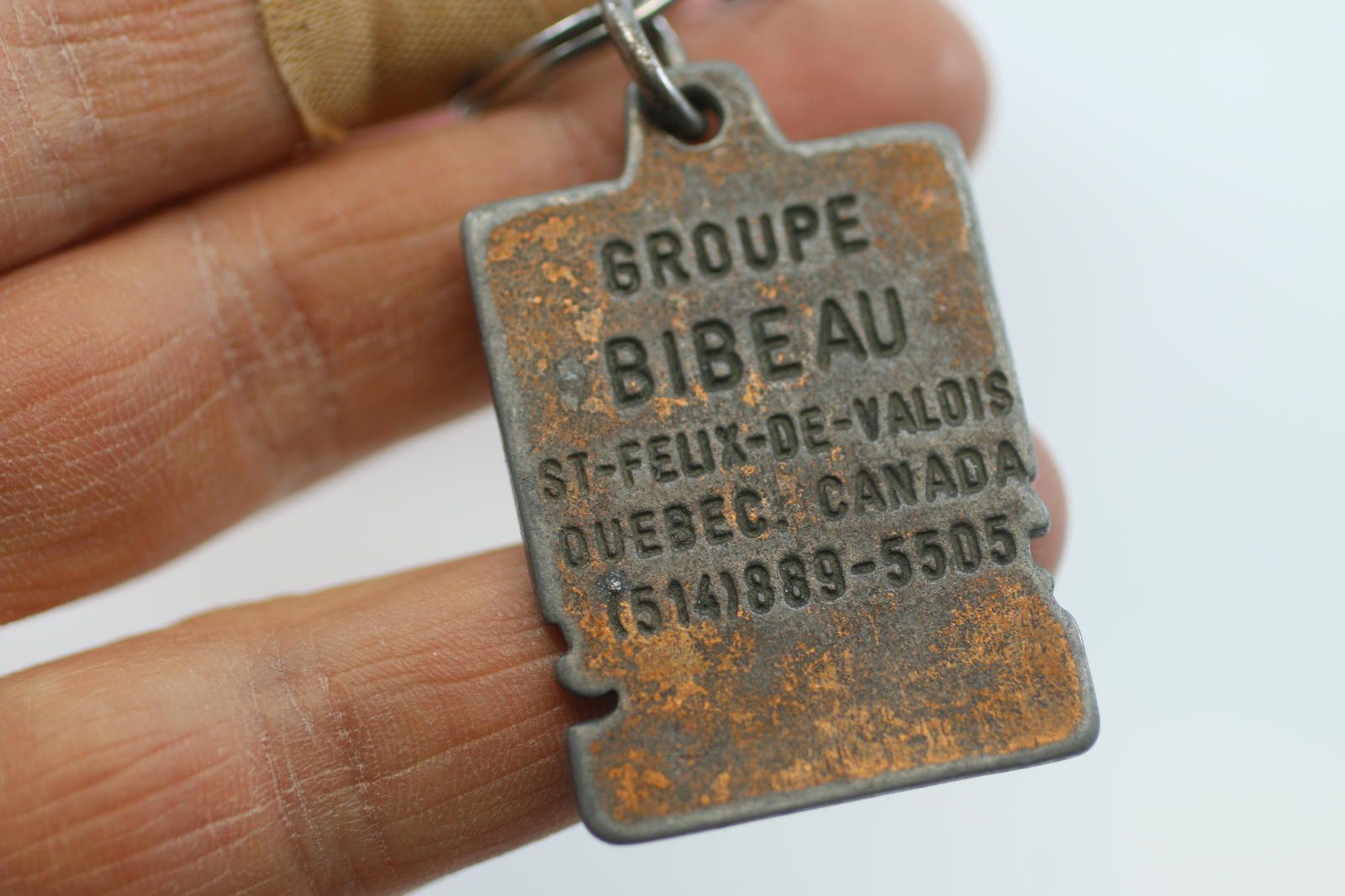 Other Vintage Industrial Metal Keychain Grpe Bibeau Qc Advertising Size ONE SIZE - 1 Thumbnail