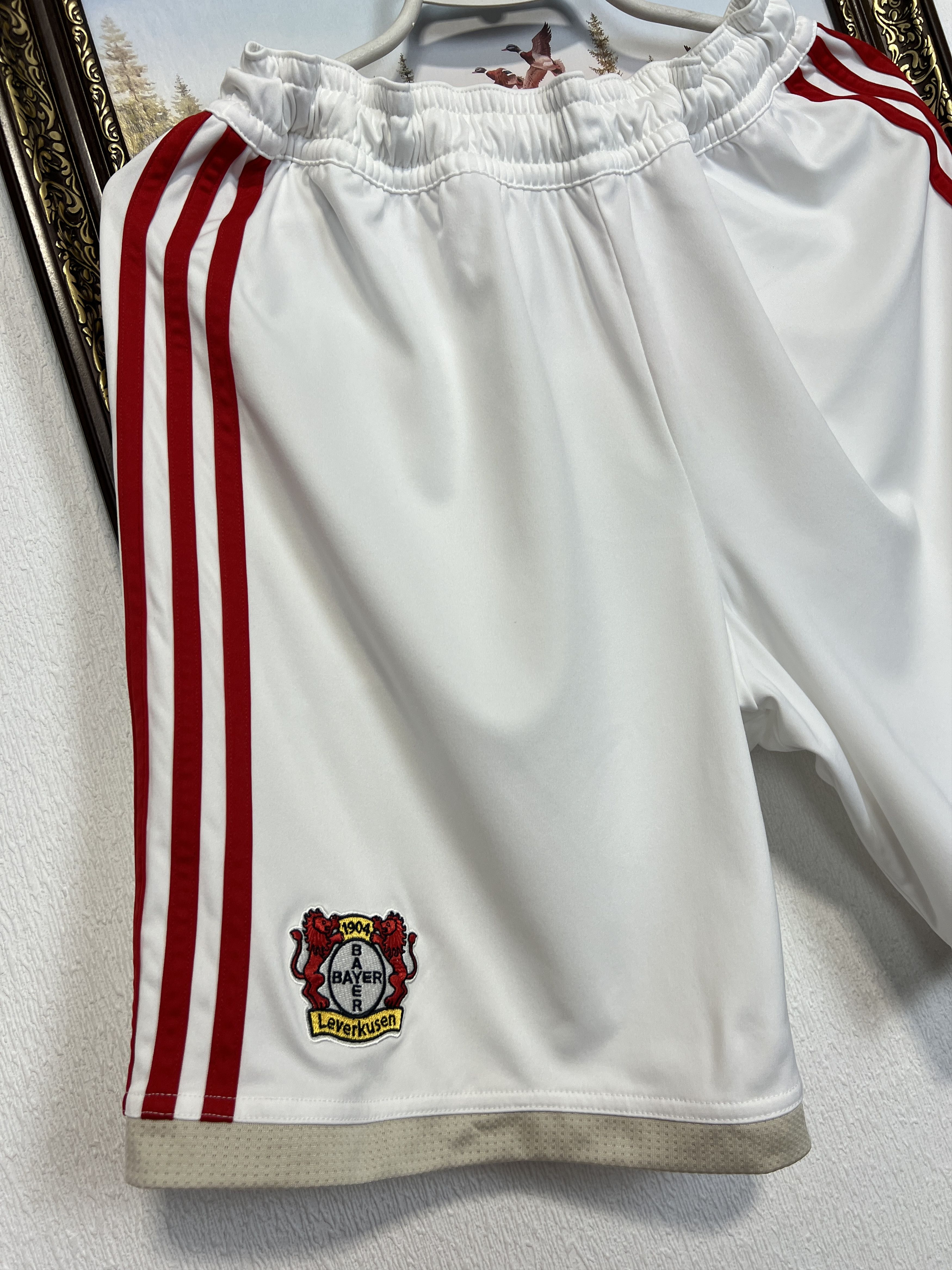 Adidas Bayer 04 Leverkusen Football Shorts Soccer PLayer Issue Size US 32 / EU 48 - 3 Thumbnail