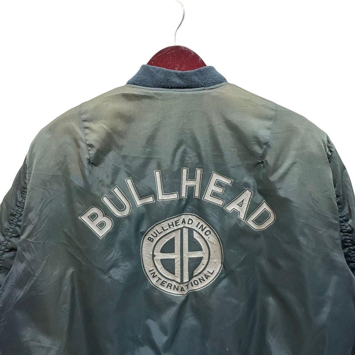 Bullhead Denim Co. × Vintage Vintage 1994 MA-1 BULLHEAD Zipper Bomber Jacket Size US L / EU 52-54 / 3 - 9 Thumbnail