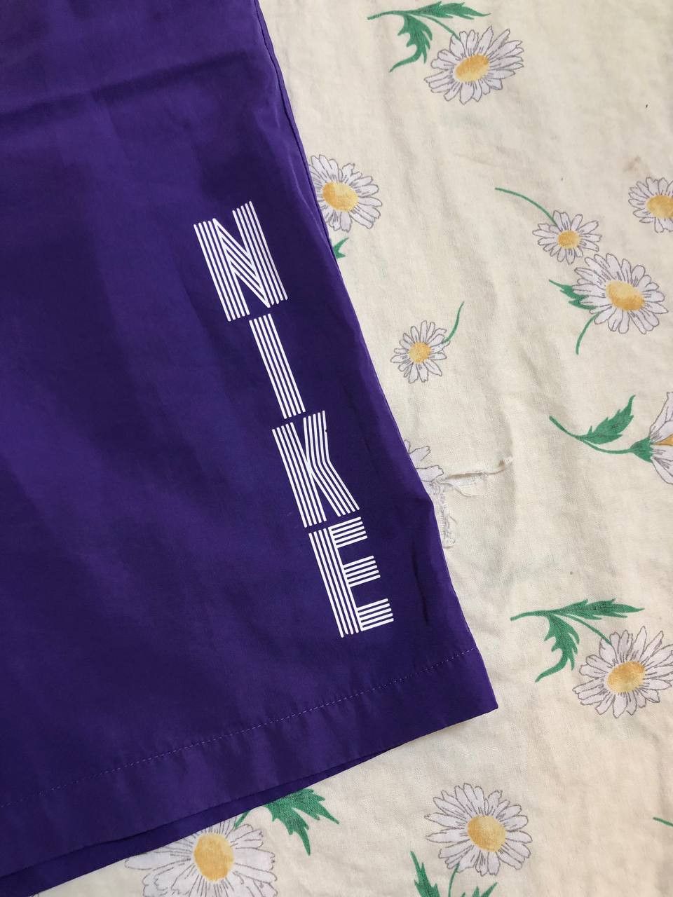 Nike NIKE Vintage 80s 90s Lined Logo Shorts Blue Size US 30 / EU 46 - 2 Thumbnail