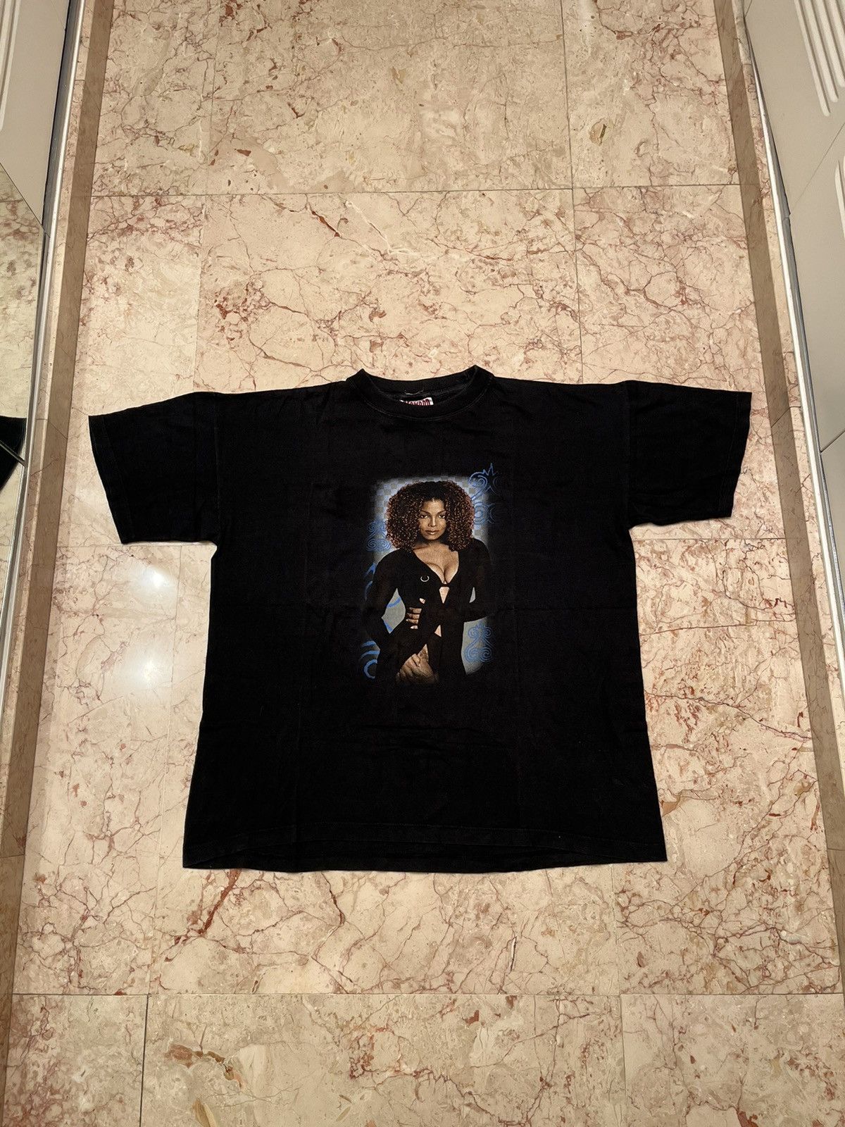 Vintage 1998 Janet Jackson Velvet Rope World shops Tour T Shirt Large Rap Tee Black