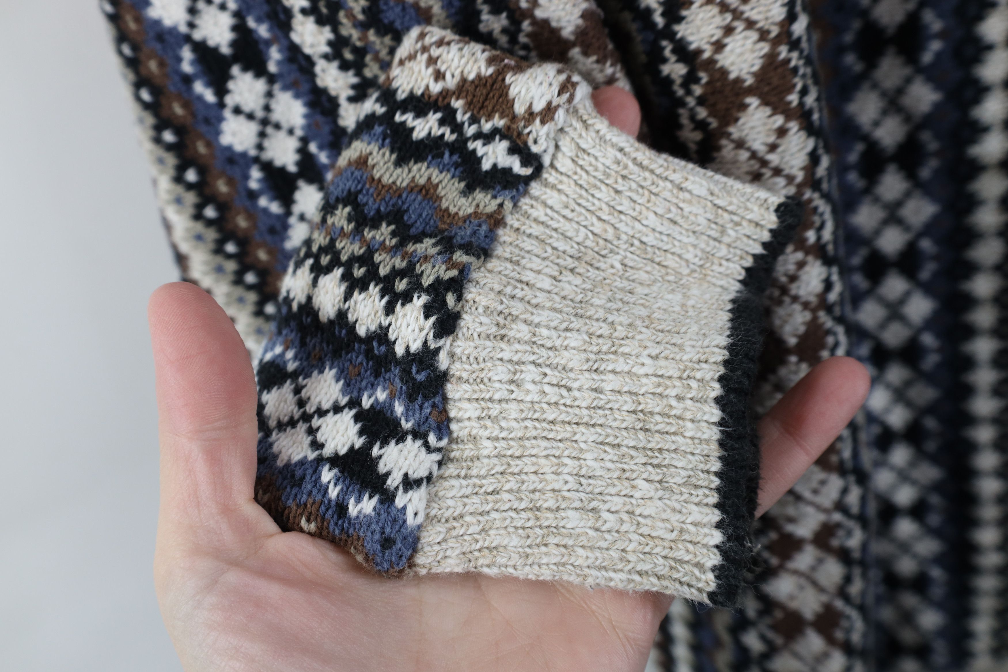 Vintage Vintage 90s Streetwear Fair Isle Knit Crewneck Sweater USA Size US XL / EU 56 / 4 - 6 Thumbnail