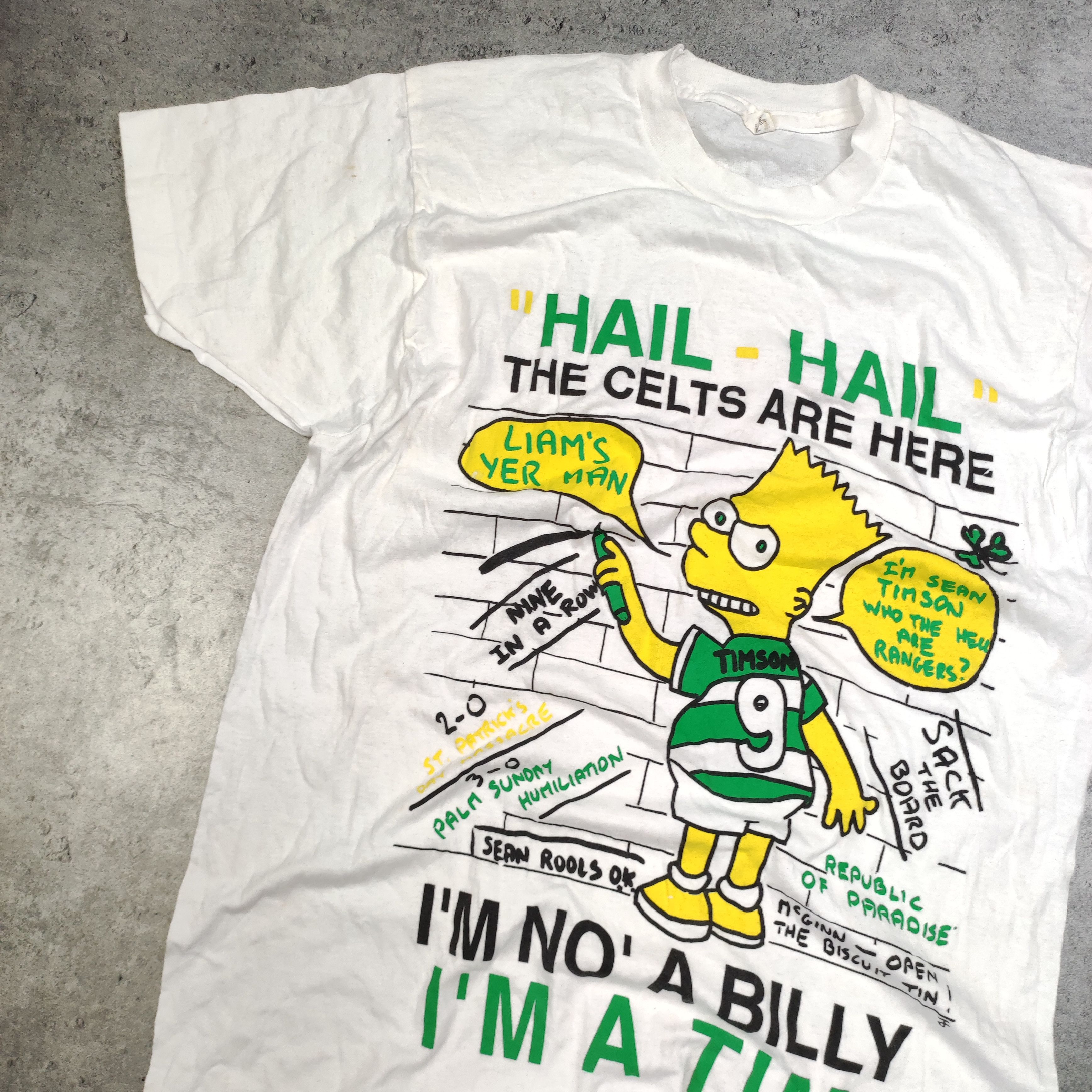 Vintage Vintage RARE 90s Celtic Glasgow Football x The Simpson Tee Size US XL / EU 56 / 4 - 3 Thumbnail
