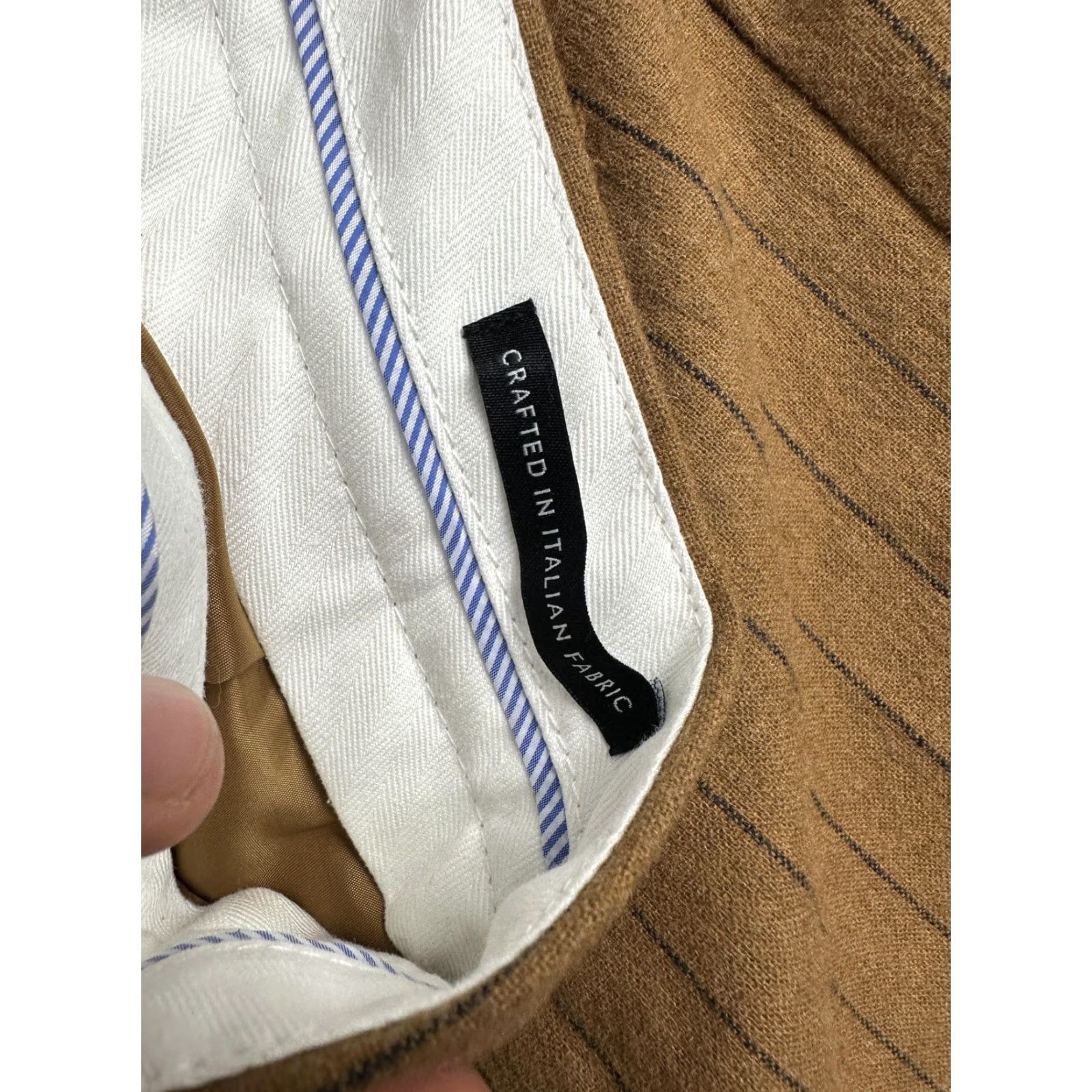 Madewell Madewell High Rise Rosedale Pants Womens 2 Brown Wool Stripe Straight Dress Work Size 26" / US 2 / IT 38 - 5 Thumbnail
