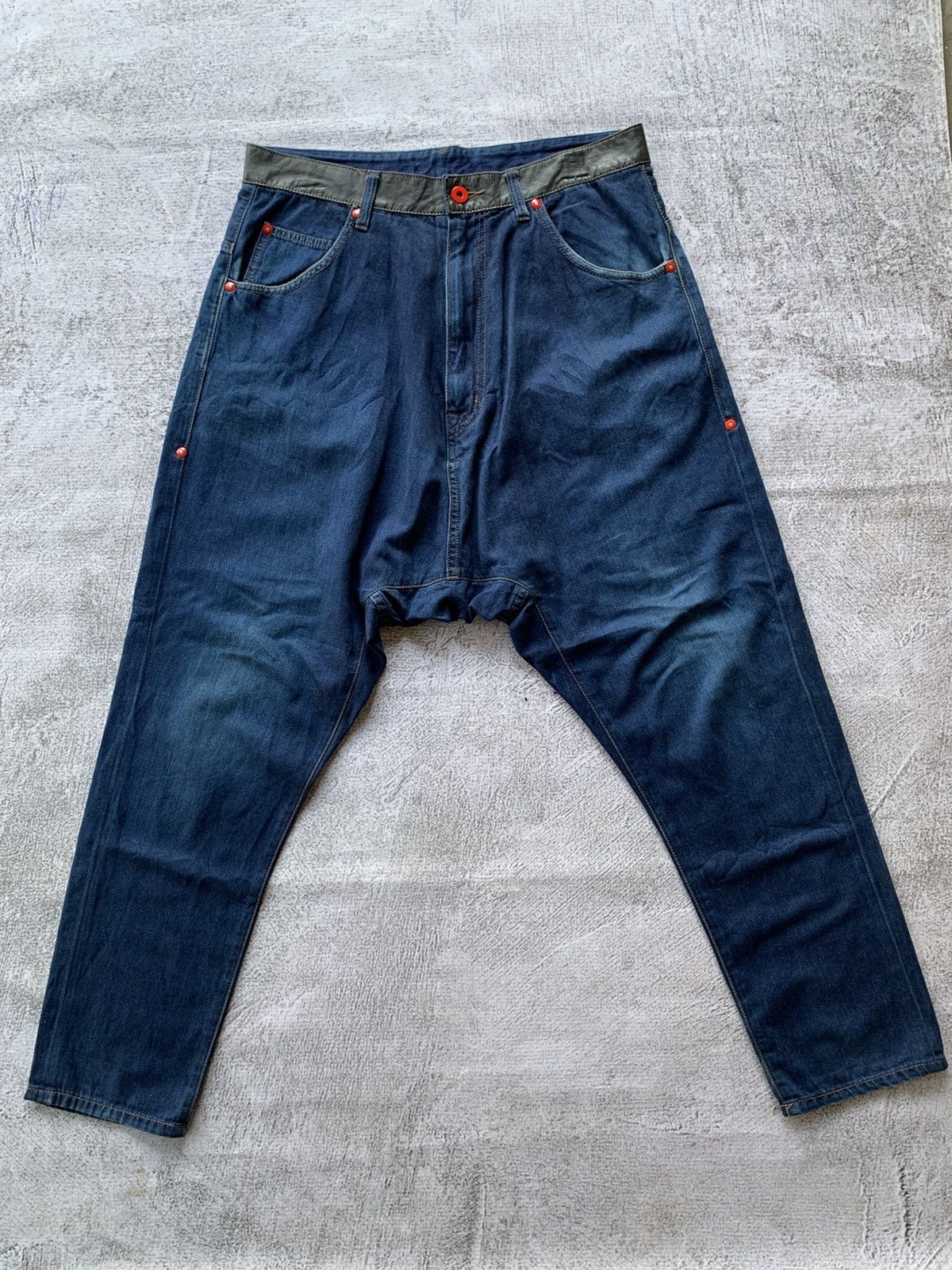 Issey Miyake Frapbois mix lheater dopped crop denim pants Size US 30 / EU 46 - 1 Thumbnail