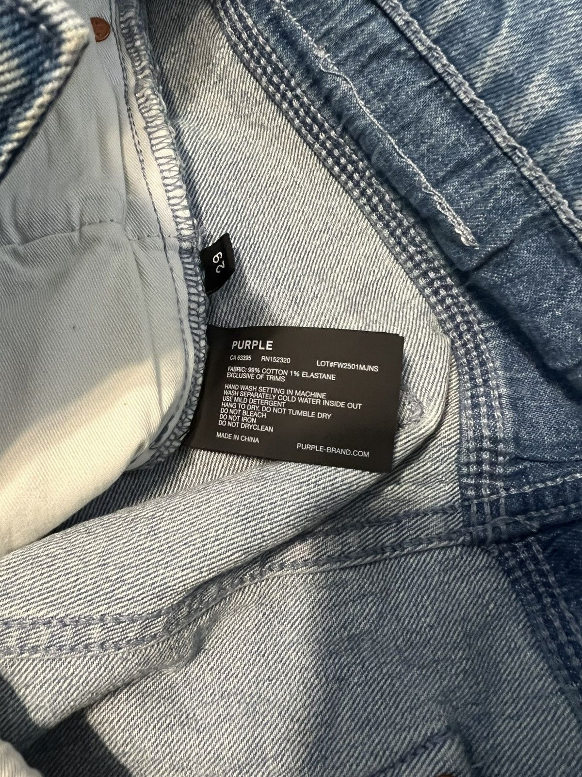 Purple Brand Purple Brand Skinny Rhone Fade Light Indigo Jean Size US 29 - 7 Thumbnail