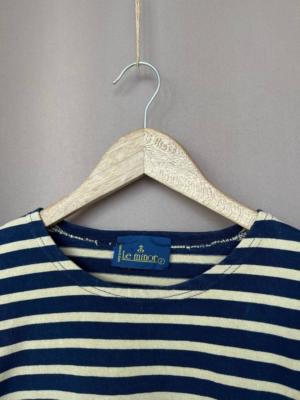 Le Minor Made In France Striped Long Sleeve Women Size 2 M/L